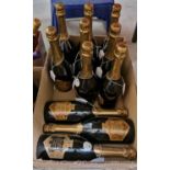 Eleven bottles of Roche Lacour brut, comprising four 2003 bottles and seven 2012 bottles, all