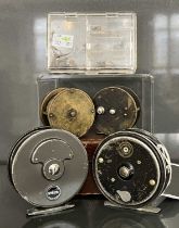 Fishing Interest - a group of four fly fishing reels comprising a J.W.Young & sons 'Beaudex' 3 1/4
