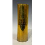 WWI / Militaria interest - A WWI shell casing inscribed, 'Don" Battery R.F.A. Sulva Bay Gallipoli