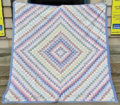 A vintage patchwork quilt.