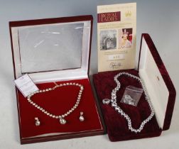 Windsor and Allen, a white metal and paste set replica of Queen Victoria's Coronation necklace and