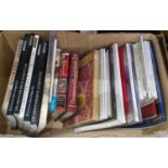 A box of assorted art reference catalogues etc.