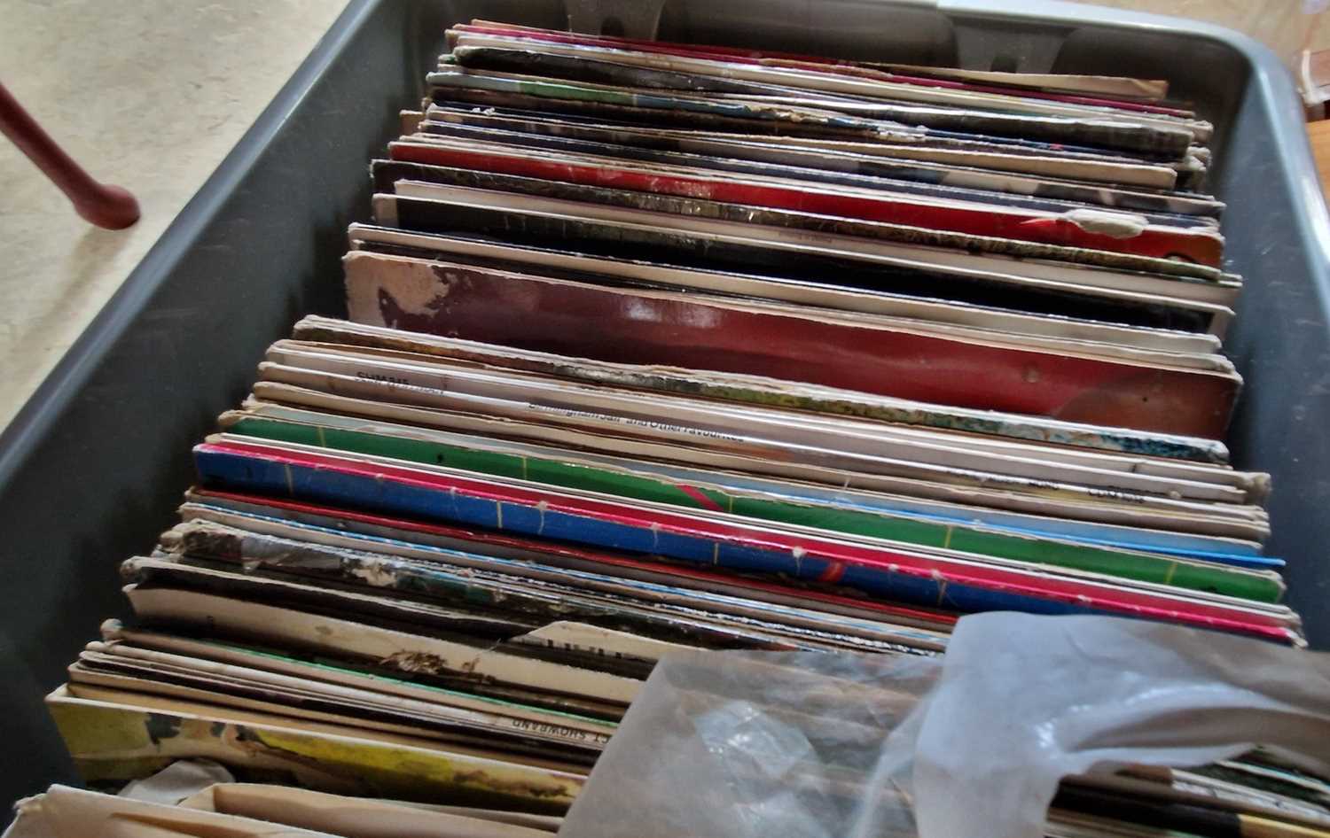 A box of assorted vintage LP's to include 'The Police', 'Dire Straits', 'Top of the Pops', ' - Image 2 of 2