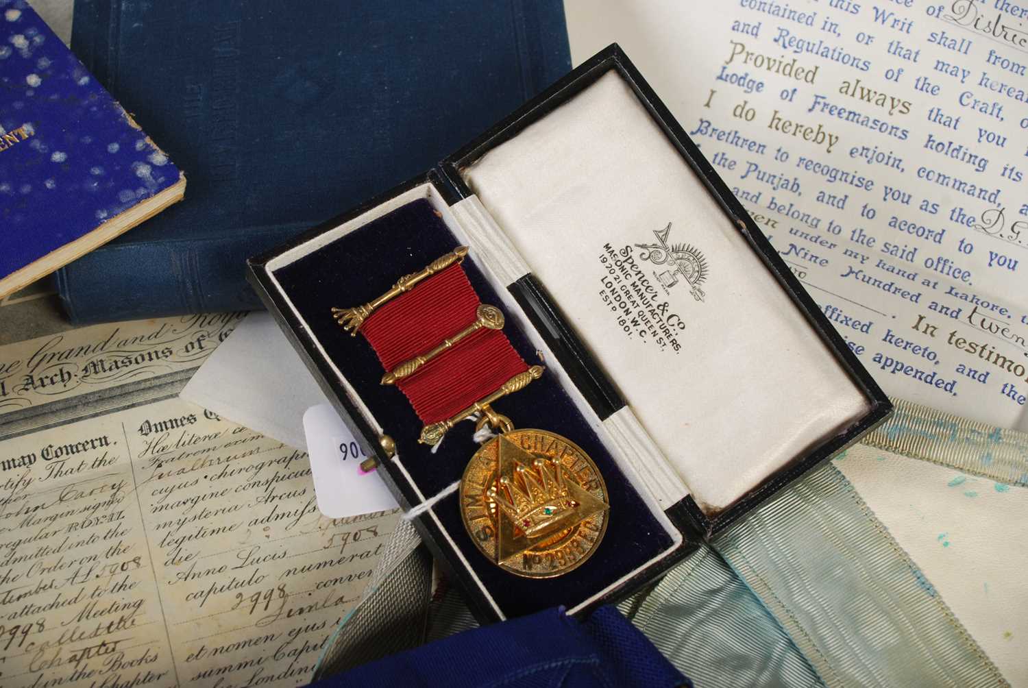 Masonic interest - a group of items relating to 'WOR.BRO.LT.COL.W.L.J.CAREY', to include Spencer - Image 2 of 3