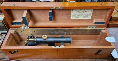 A W.F.Stanley & Co. Ltd., London surveyors scope and brass rule in original fitted box.