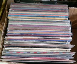 A box of assorted records, mainly classical, Billy Joel 'An innocent man', Boy George 'Modern