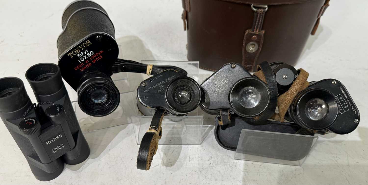 A leather cased set of binoculars by J Lizars ltd Edinburgh, Glasgow etc, Stepruva 9x35 model number - Image 2 of 2