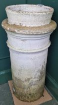 A fireclay chimney pot, 71.5cm high x 29cm diameter.