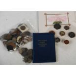 A collection of assorted coinage to include a 1987 United Kingdom Royal Mint Brilliant