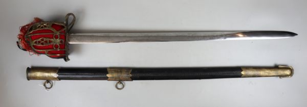 Ceremonial sword in scabbard