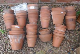 Collection of terracotta pots