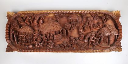 Carved wooden panel