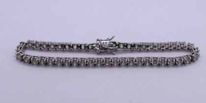Silver CZ tennis bracelet