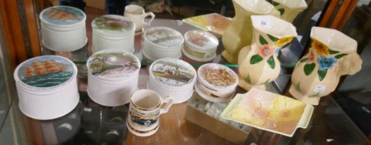 Ceramics to include Pratt ware pots, Beswick etc