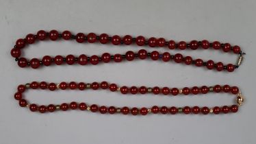 2 carnelian necklaces