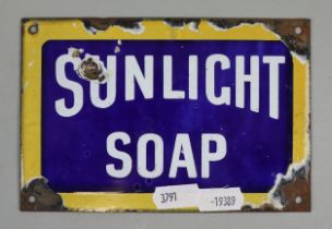 Original Sunlight soap enamel sign - Approx. 15cm x 10cm