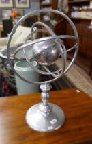 Chrome Armillary - Approx height: 57cm