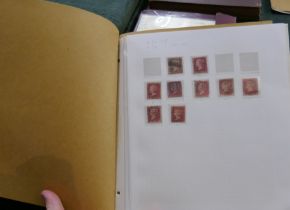 Stamps - G.B Queen Victoria range on album pages