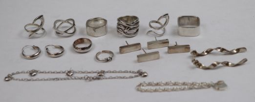 Collection of silver jewellery