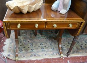 Mahogany inlaid sofa table