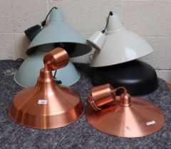 Collection of industrial style lamp shades