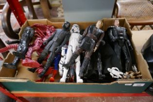 Collection of action figures to include Star Wars