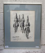 Signed picture of horse guards