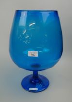 Large blue glass - Approx height: 39cm