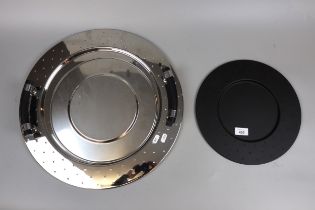 Alessi Italy serving tray together with 2 chargers