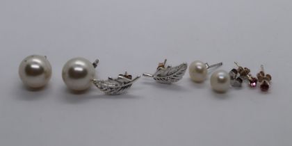 Collection of silver earrings