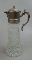 Cut glass claret jug