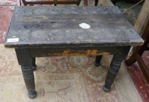 Antique carved stool