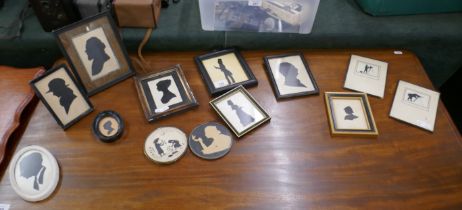 Collection of framed silhouettes