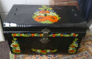 Barge ware tin trunk