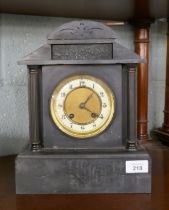 Slate mantle clock