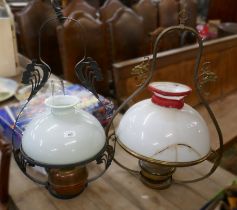 2 oil lamps