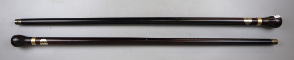 Pair of fine quality walking/toddy sticks hand crafted in England