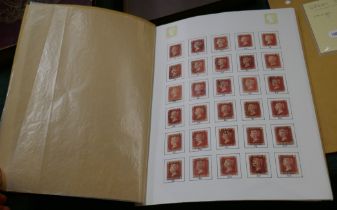 Stamps - G.B Queen Victoria 1d red plates between 71 - 224 almost complete (147)