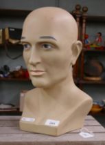 Vintage mannequin display head - Approx height: 35cm