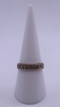 9ct gold diamond ring - Size M