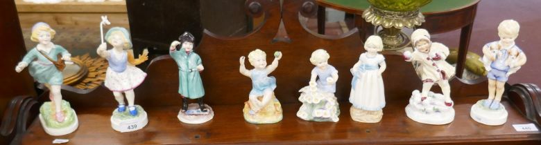 Collection of Royal Worcester figurines mostly modelled by Doughty