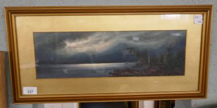 Watercolour by Edward H Vaugh - Approx image size 42cm x 13cm