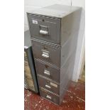 5 vintage metal filing cabinet drawers