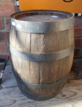 Oak barrel - Approx height 41cm