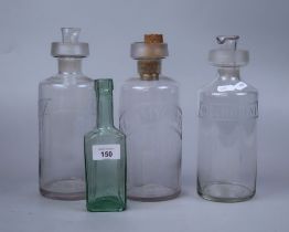 3 medicine bottles one A/f together with another