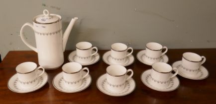 Royal Worcester Silver Frost coffee set