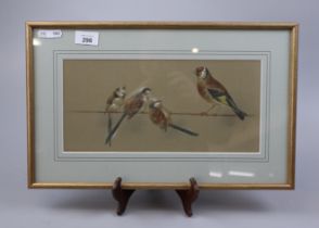 Ornithological watercolour study by Frank Dobson monogrammed FD - Approx image size 33cm x 15cm