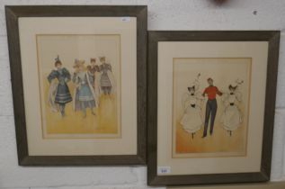 Pair of Dudley Hardy fashion prints