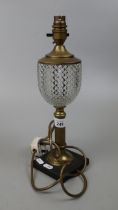 Brass and glass lamp