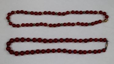 2 carnelian necklaces